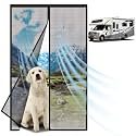 Magnetic RV Screen Door Curtain – Tear-Resistant Mosquito-Repellent Mesh for Camper, Travel Trailer, Fifth Wheel, Durable to Keep Bugs Out & Let Fresh Air in, Easy Installation & Pet-Friendly