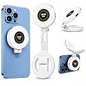 Magnetic Selfie Light - Portable MagSafe LED Fill Light for Phone | Rechargeable Selfie Light with Sticky Ring | Aneshok Magnetic Light for Phone, Mobile Video Shooting, YouTube & Photography