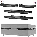 Magnetic Wind Guards for 22" Blackstone Griddle Accessories, 1666 Stainless Steel Wind Screens Protect Flame Hold Heat, Compatible with Griddle Rear Grease Cup, BBQ Grilling Gifts