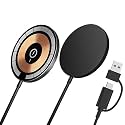 SYSTENE 15W Mag-Safe Magnetic Wireless Charger 2 in 1 Compatible for iPhone 16/15/14/13/12 Series &amp; Air Pods Pro/3/2 - Dual Charging Pad with LED Indicator