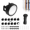 Magnetic Zip Tie Mounts, 12 PCS Magnetic Wire Holders, 25 LBS Cable Tie Mount Kit for Garage, Home and Automotive Cable Management