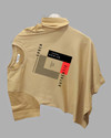 Magneto Printed Men Round Neck Beige T-Shirt