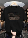 Magneto Printed Men Round Neck Black Multicolor