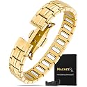 MagnetRX® EllipseMAX 5X Strength Magnetic Bracelets for Men (Gold)