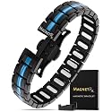 MagnetRX® EllipseMAX 5X Strength Magnetic Bracelets for Men (Blue Line)