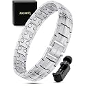 MagnetRX® Ultra Strength Magnetic Bracelets for Men (Silver)
