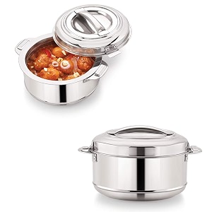 magnus rio stainless steel casserole with stainless steel lid - set of 2 1000ml2000 ml