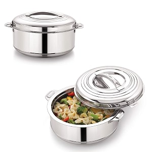 magnus rio stainless steel casserole with stainless steel lid - set of 2 2000ml4000 ml