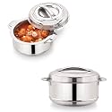 Magnus Rio Stainless Steel Casserole with Stainless Steel Lid - Set of 2 (1000ml,2000 ml)