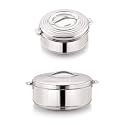 Magnus Rio Stainless Steel Casserole with Stainless Steel Lid - Set of 2 (3000 ml + 4000 ml)