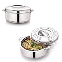 Magnus Rio Stainless Steel Casserole with Stainless Steel Lid - Set of 2 (2000ml,4000 ml)