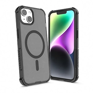 magpro armor case for apple iphone 15  strong magsafe compatible cover rugged hybrid protection hard pc back soft tpu bumper shockproof scratch resistant  black