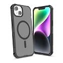 MagPro Armor Case for Apple iPhone 15 | Strong MagSafe Compatible Cover, Rugged Hybrid Protection, Hard PC Back, Soft TPU Bumper, Shockproof, Scratch Resistant | Black