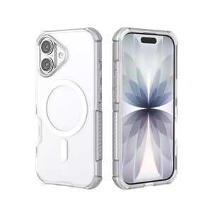 magpro armor case for apple iphone 17  strong magsafe compatible cover rugged hybrid protection hard pc back soft tpu bumper shockproof scratch resistant  grey