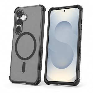 magpro armor case for samsung galaxy s24  strong magsafe compatible cover rugged hybrid protection hard pc back soft tpu bumper shockproof scratch resistant  black
