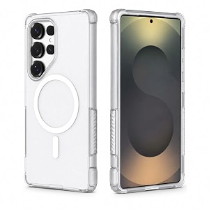 magpro armor case for samsung galaxy s25 ultra  strong magsafe compatible cover rugged hybrid protection hard pc back soft tpu bumper shockproof scratch resistant  grey