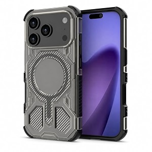 magpro armor grip case for apple iphone 17 pro max  strong magsafe compatible cover rugged hybrid protection hard pc back soft tpu bumper shockproof scratch resistant  black