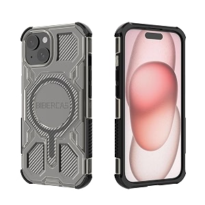 magpro armor grip case for apple iphone 15  strong magsafe compatible cover rugged hybrid protection hard pc back soft tpu bumper shockproof scratch resistant  black