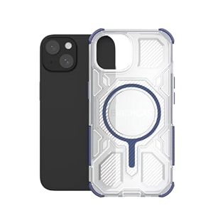 magpro armor grip case for apple iphone 15  strong magsafe compatible cover rugged hybrid protection hard pc back soft tpu bumper shockproof scratch resistant  blue