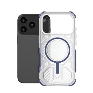 magpro armor grip case for apple iphone 17 pro max  strong magsafe compatible cover rugged hybrid protection hard pc back soft tpu bumper shockproof scratch resistant  blue