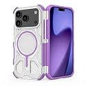 MagPro Armor Grip Case for Apple iPhone 17 Pro | Strong MagSafe Compatible Cover, Rugged Hybrid Protection, Hard PC Back, Soft TPU Bumper, Shockproof, Scratch Resistant | Purple