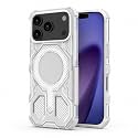 MagPro Armor Grip Case for Apple iPhone 17 Pro | Strong MagSafe Compatible Cover, Rugged Hybrid Protection, Hard PC Back, Soft TPU Bumper, Shockproof, Scratch Resistant | White