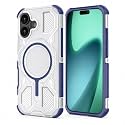 MagPro Armor Grip Case for Apple iPhone 17 | Strong MagSafe Compatible Cover, Rugged Hybrid Protection, Hard PC Back, Soft TPU Bumper, Shockproof, Scratch Resistant | Blue