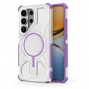 magpro armor grip case for samsung galaxy s26 ultra  strong magsafe compatible cover rugged hybrid protection hard pc back soft tpu bumper shockproof scratch resistant  purple