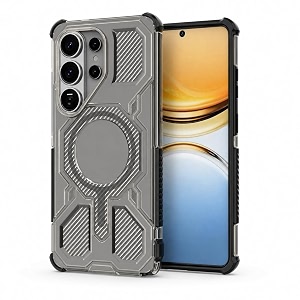 magpro armor grip case for samsung galaxy s26 ultra  strong magsafe compatible cover rugged hybrid protection hard pc back soft tpu bumper shockproof scratch resistant  black
