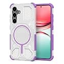 MagPro Armor Grip Case for Samsung Galaxy S25 | Strong MagSafe Compatible Cover, Rugged Hybrid Protection, Hard PC Back, Soft TPU Bumper, Shockproof, Scratch Resistant | Purple