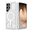 MagPro Armor Grip Case for Samsung Galaxy S25 Ultra | Strong MagSafe Compatible Cover, Rugged Hybrid Protection, Hard PC Back, Soft TPU Bumper, Shockproof, Scratch Resistant | White