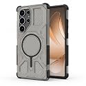 MagPro Armor Grip Case for Samsung Galaxy S25 Ultra | Strong MagSafe Compatible Cover, Rugged Hybrid Protection, Hard PC Back, Soft TPU Bumper, Shockproof, Scratch Resistant | Black