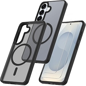 magpro case for samsung galaxy a57 5g magsafe compatible protective cover with strong magnetic adsorption shockproof armor scratch resistant polycarbonate hard back translucent matte black