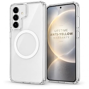 magpro clear anti-yellow hard pc case for samsung galaxy s26  strong magsafe compatible cover metal buttons shockproof armor scratch resistant lifetime anti-yellow warranty
