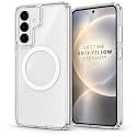 MagPro Clear Anti-Yellow Hard PC Case for Samsung Galaxy S24 | Strong MagSafe Compatible Cover, Metal Buttons, Shockproof Armor, Scratch Resistant, Lifetime Anti-Yellow Warranty