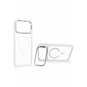 MagPro ClearBack Case with Stand for Apple iPhone 17 Pro Max/ 18 Pro Max Anti Yellow, Strong MagSafe Compatible Cover, Shockproof Armor, Scratch Resistant PC Hard Back Soft TPU Bumper White
