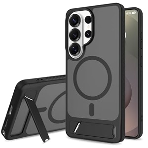 magpro l case with stand for samsung galaxy s26 ultra  strong magnetic compatible cover hybrid hard pc back soft tpu bumper shockproof armor scratch resistant  translucent matte black