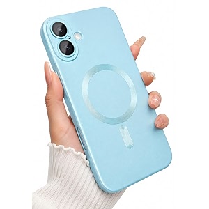 magpro metallic finish case for samsung galaxy a07 4g  5g  f07 4g  m07 4g  m17e 5g  f70e 5g  magsafe compatible magnetic cover shockproof tpu camera lens guard wireless charging blue
