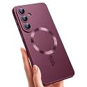 MagPro Metallic Finish Case for Samsung Galaxy S26 5G | MagSafe Compatible Magnetic Cover, Matte Luxury Metallic Luster, Shockproof TPU, Camera Lens Guard, Wireless Charging Compatible | Red