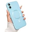 MagPro Metallic Finish Case for Samsung Galaxy A07 4G / 5G / F07 4G / M07 4G / M17e 5G / F70e 5G | MagSafe Compatible Magnetic Cover, Shockproof TPU, Camera Lens Guard, Wireless Charging Blue