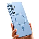 MagPro Metallic Finish Case for Samsung Galaxy S26 5G | MagSafe Compatible Magnetic Cover, Matte Luxury Metallic Luster, Shockproof TPU, Camera Lens Guard, Wireless Charging Compatible | Blue