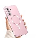 MagPro Metallic Finish Case for Samsung Galaxy A57 5G MagSafe Compatible Magnetic Cover, Matte Luxury Metallic Luster, Shockproof TPU, Camera Lens Guard, Wireless Charging Compatible Rose Pink