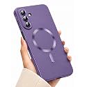 MagPro Metallic Finish Case for Samsung Galaxy A57 5G | MagSafe Compatible Magnetic Cover, Matte Luxury Metallic Luster, Shockproof TPU, Camera Lens Guard, Wireless Charging Compatible Purple