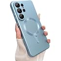MagPro Metallic Finish Case for Samsung Galaxy S26 Ultra MagSafe Compatible Magnetic Cover, Matte Luxury Metallic Luster, Shockproof TPU, Camera Lens Guard, Wireless Charging Compatible | Blue