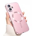 MagPro Metallic Finish Case for Samsung Galaxy A07 4G/ 5G / F07 4G/ M07 4G/ M17e 5G/ F70e 5G MagSafe Compatible Magnetic Cover, Shockproof TPU, Camera Lens Guard, Wireless Charging Rose Pink