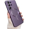 MagPro Metallic Finish Case for Samsung Galaxy S26 Ultra MagSafe Compatible Magnetic Cover, Matte Luxury Metallic Luster, Shockproof TPU, Camera Lens Guard, Wireless Charging Compatible Purple