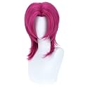 MAGQOO Hot Pink Wig for Men Short Straight Bob Bright Pink Wig Cartoon Movie Halloween Cosplay Costume Animie Wigs