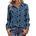 Magritta Women's Shirts Fashion Long Sleeve Tops Button Down Blouses