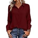 Magritta Women's Shirts Fashion Long Sleeve Tops Button Down Blouses