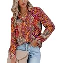 Magritta Women's Shirts Fashion Long Sleeve Tops Button Down Blouses